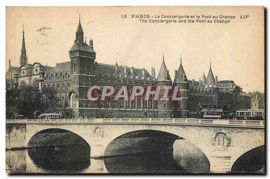 CPA Paris La Conciergerie et le Pont au Change 