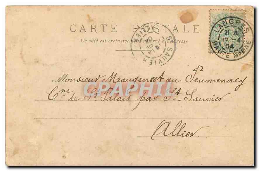 CPA Paris Ministere de la Marine  — Verso