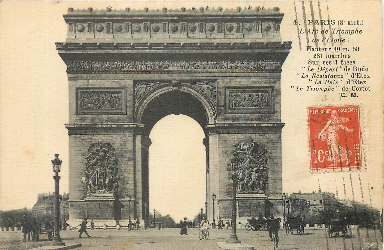 CPA Paris L'Arc de Triomphe de l'Etoile 