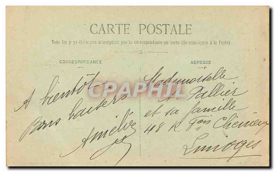 CPA Paris Place de la Bastille Colonne de Juillet  — Rückseite