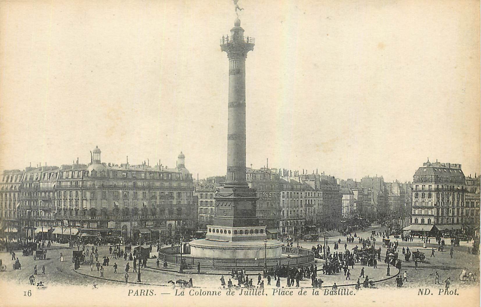 CPA Paris La Colonne de Juillet Place de la Bastille 