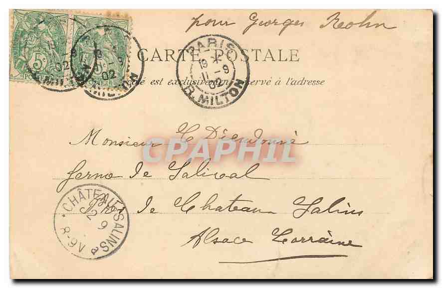 CPA Paris Le Triomphe de la Republique Lion — Rückseite