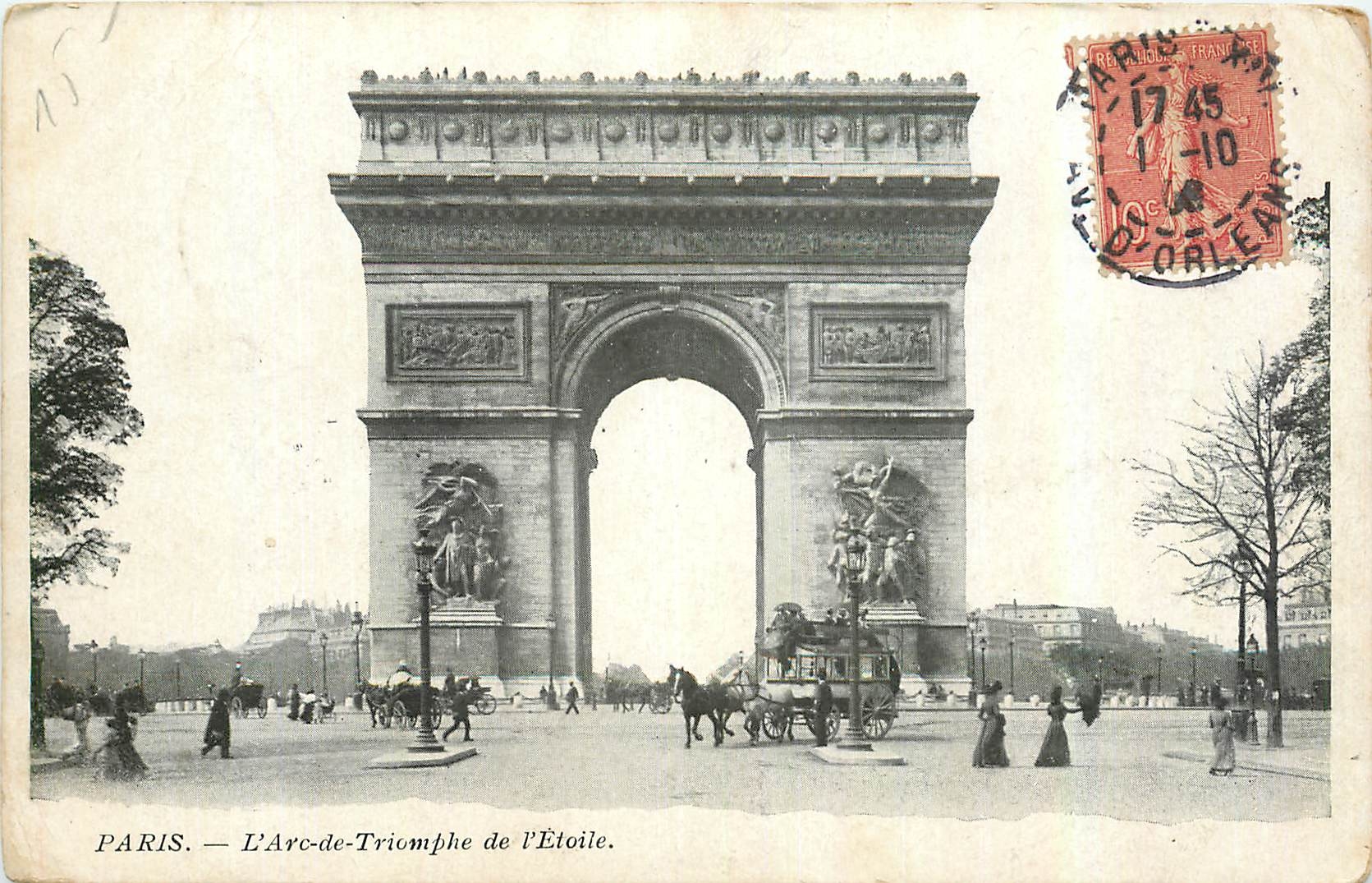 CPA Paris L'Arc de Triomphe de l'Etoile 