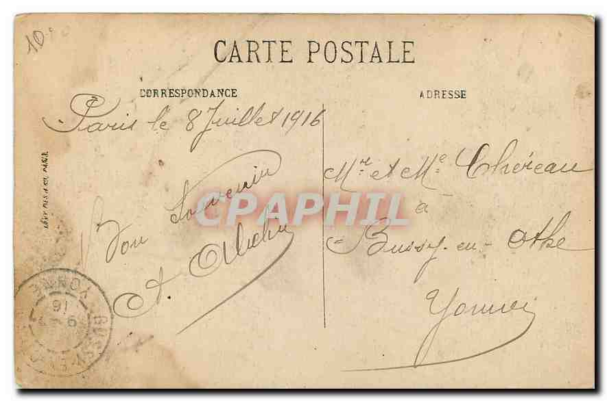 CPA Paris Le Funiculaire et la Basilique du Sacre Coeur de Montmartre  — Rückseite