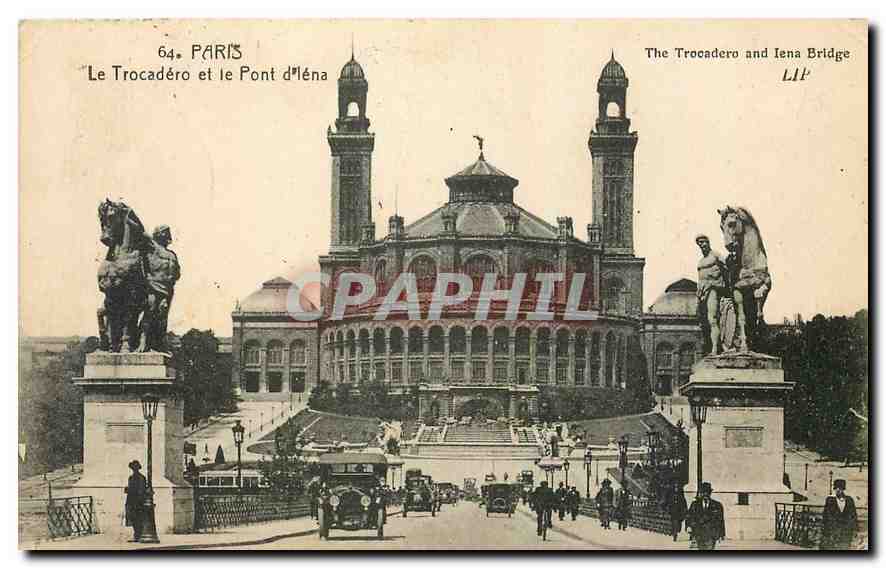 CPA Paris Le Trocadero et le Pont d'Iena 