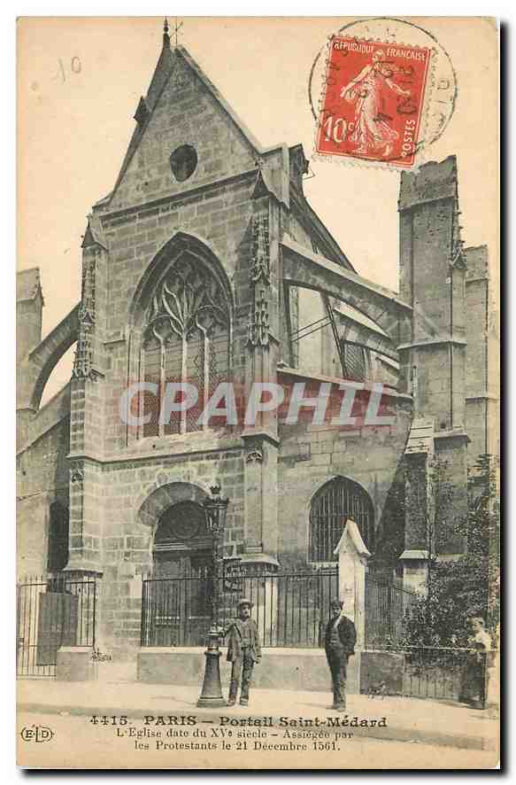 CPA Paris Portail Saint Medard 