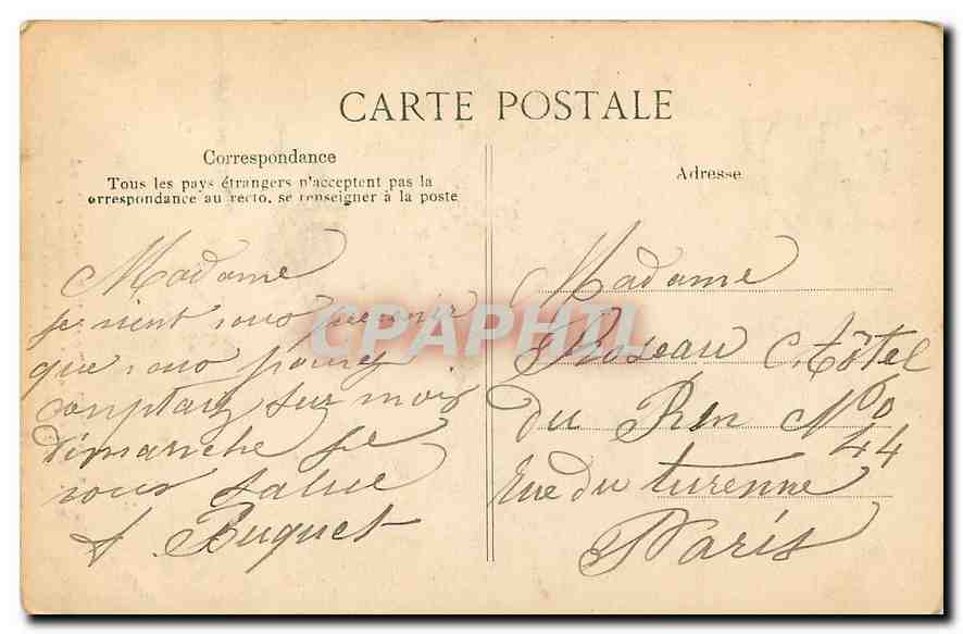 CPA Paris Portail Saint Medard  — Rückseite