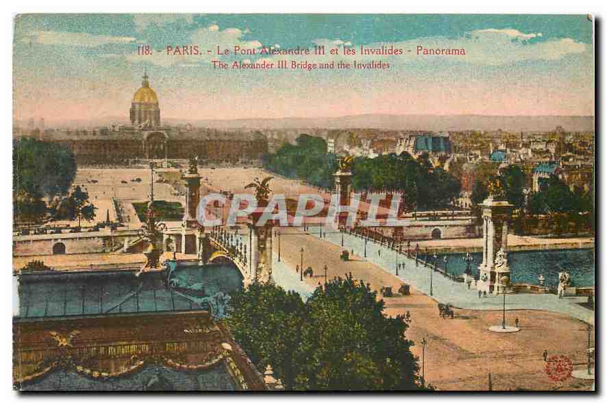 CPA Paris Le Pont Alexandre III et les Invalides Panorama 