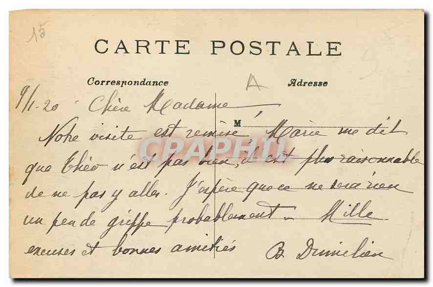 CPA Paris La Fontaine Medicis  — Verso