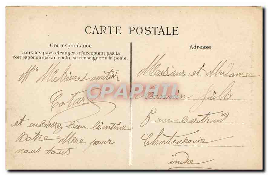 CPA Paris Le Triomphe de la Republique Lion — Verso