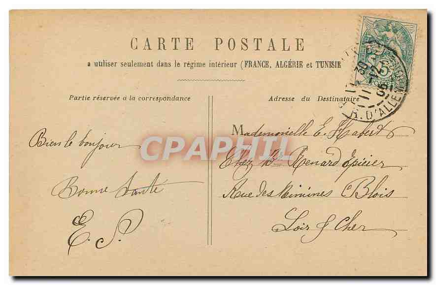 CPA Paris Le Petit Palais  — Verso
