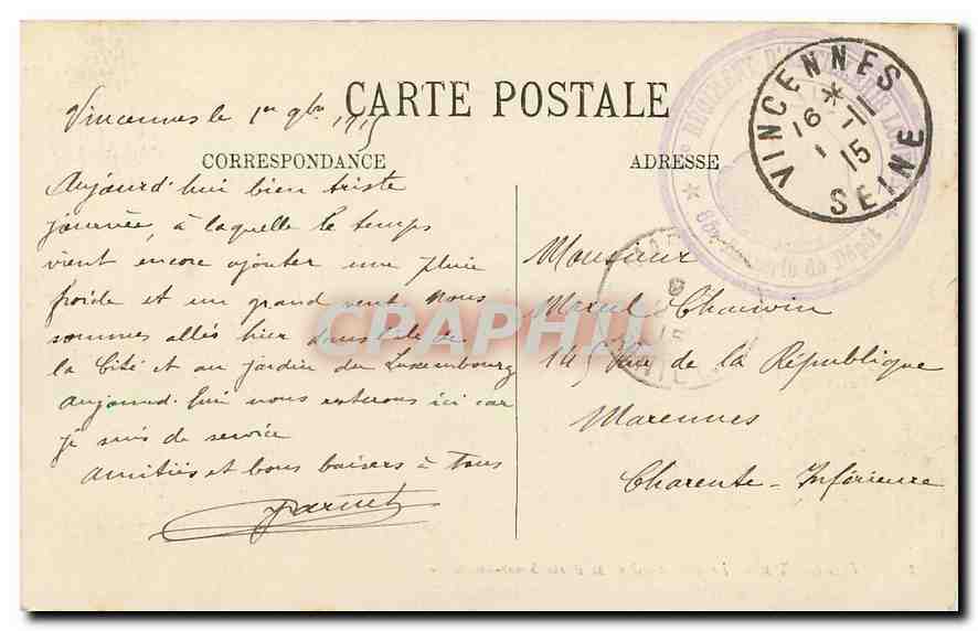 CPA Paris Le Boulevard et la Porte Saint denis  — Rückseite
