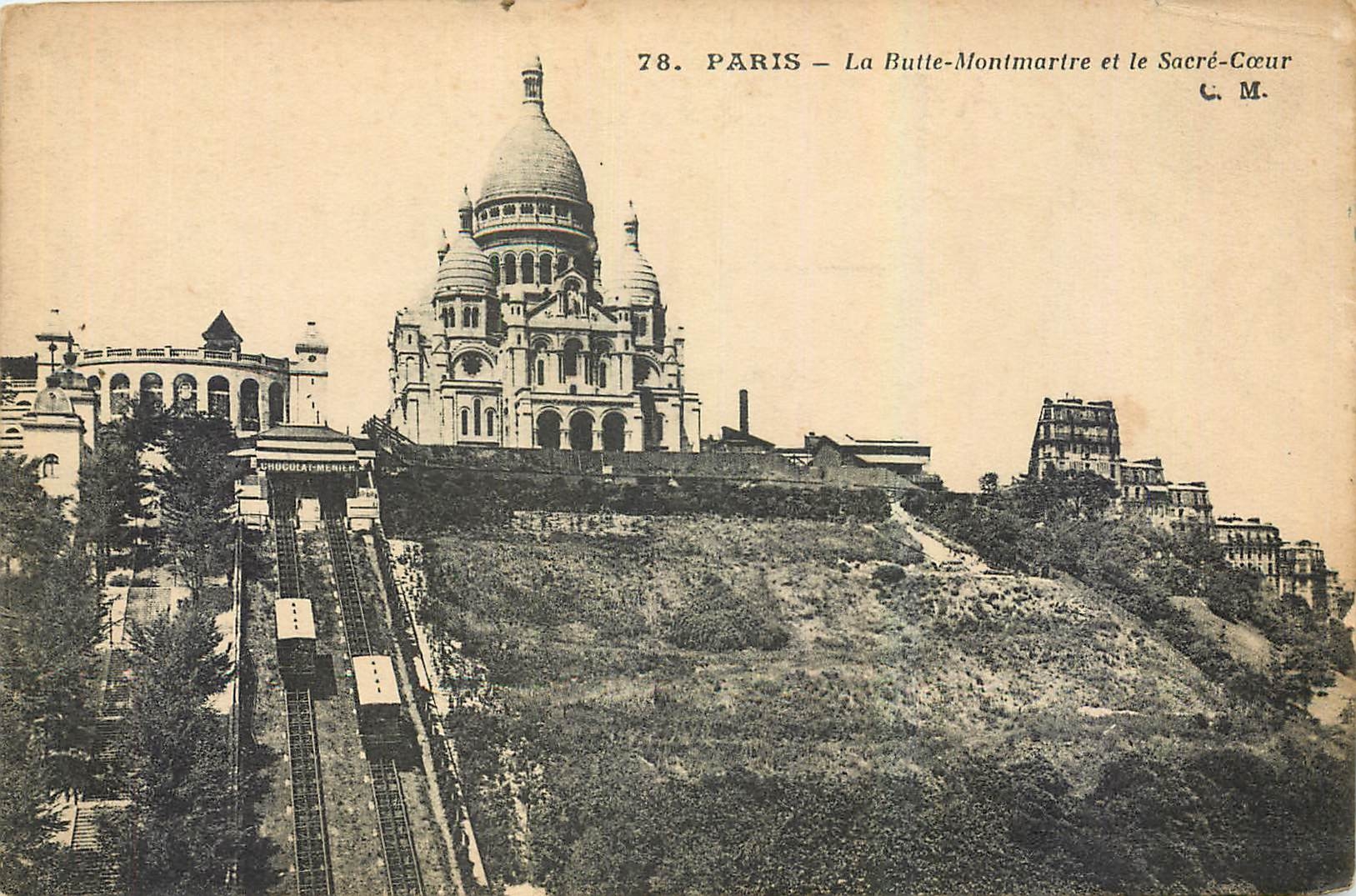 CPA Paris La Butte Montmartre et le Sacre Coeur 