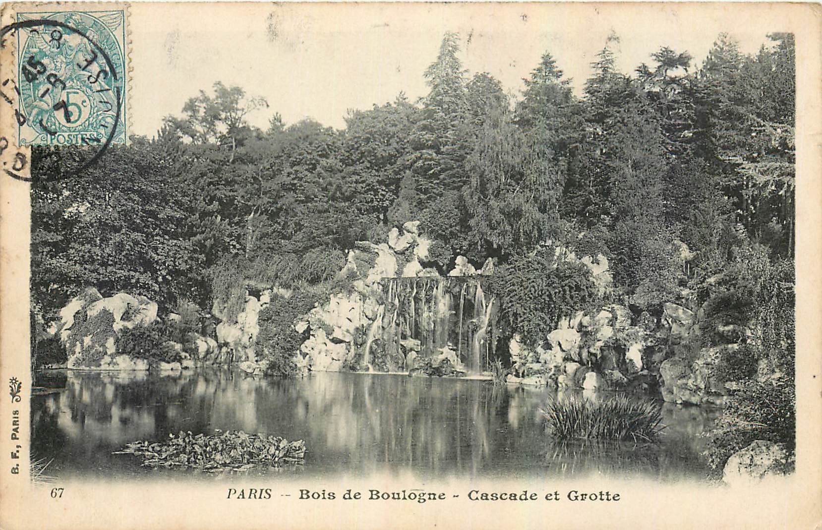 CPA Paris Bois de Boulogne Cascade et Grotte 