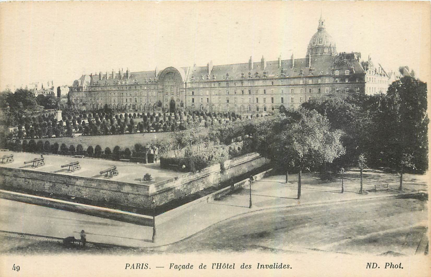 CPA Paris Facade de l'Hotel des Invalides 