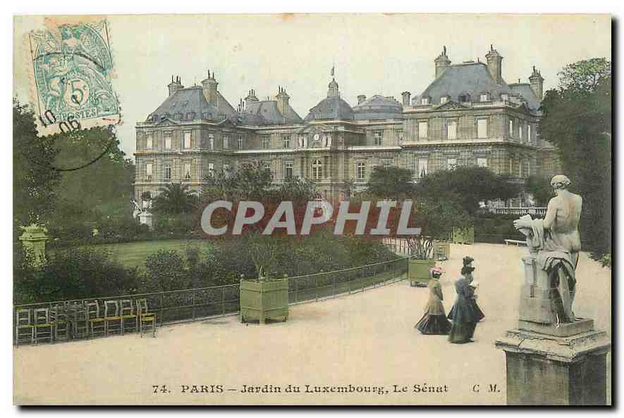 CPA Paris Jardin du Luxembourg Le Senat 