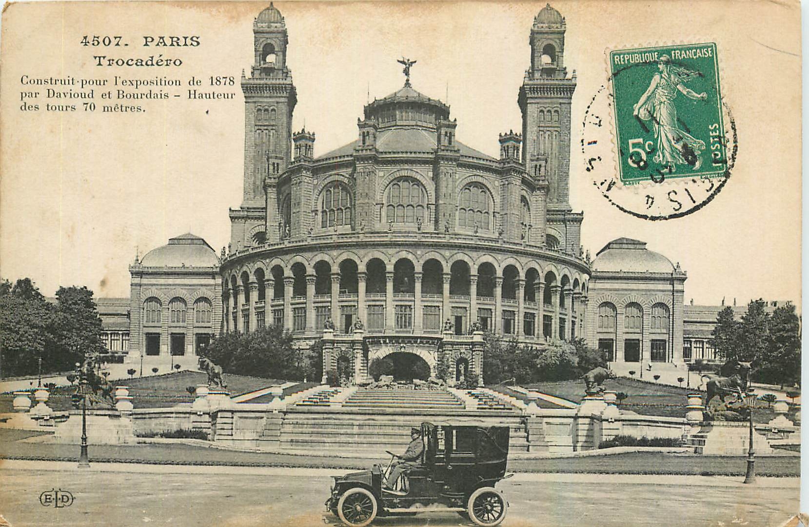 CPA Paris Trocadero Automobile