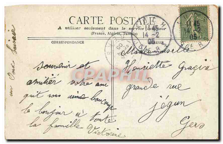 CPA Paris Le Conseil d'Etat Place du Palais Royal  — Rückseite