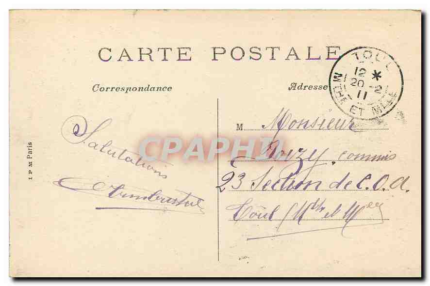 CPA Paris L'Hotel de Ville  — Rückseite