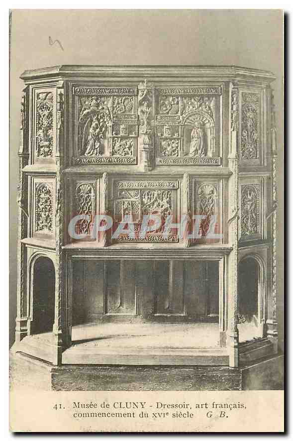 CPA Musee de Cluny Dressoir art francais commencement du XVI siecle 