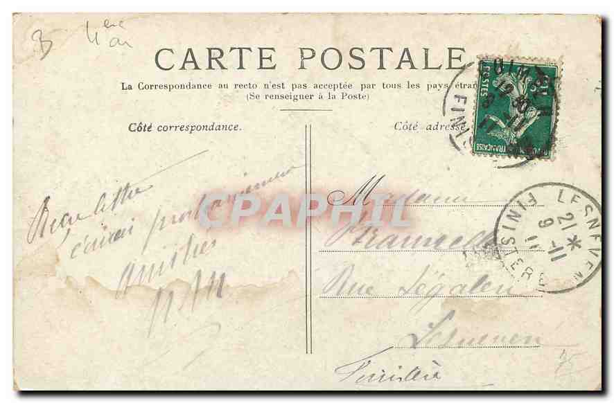 CPA Paris L'Hotel de Ville  — Rückseite
