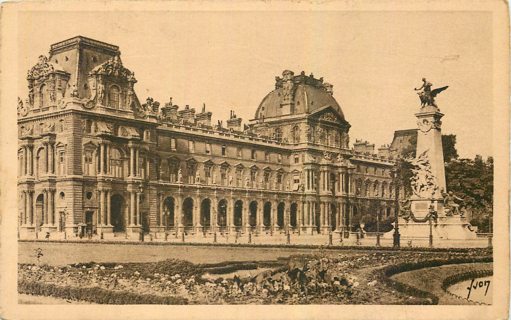 CPA Paris en flanant Jardin des Tuileries Pavillon de Rohan et Monument de Gambetta 