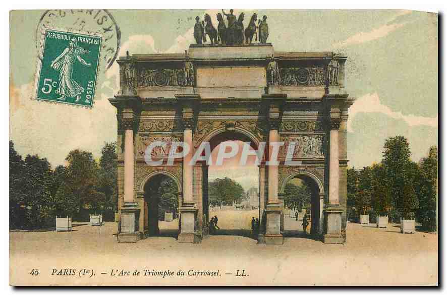 CPA Paris L'Arc de Triomphe du Carrousel 
