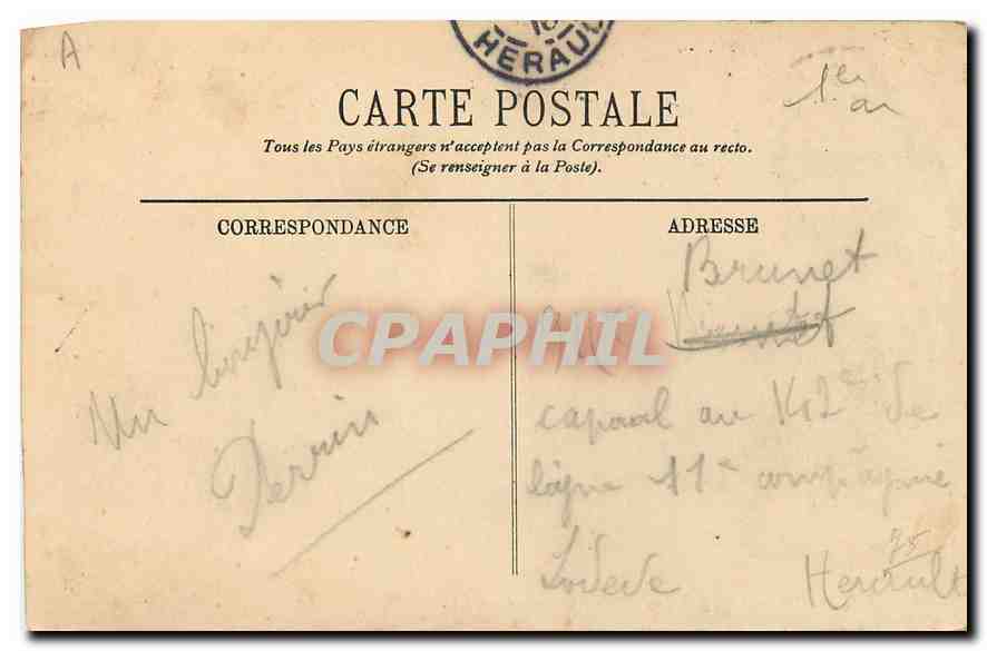 CPA Paris L'Arc de Triomphe du Carrousel  — Rückseite