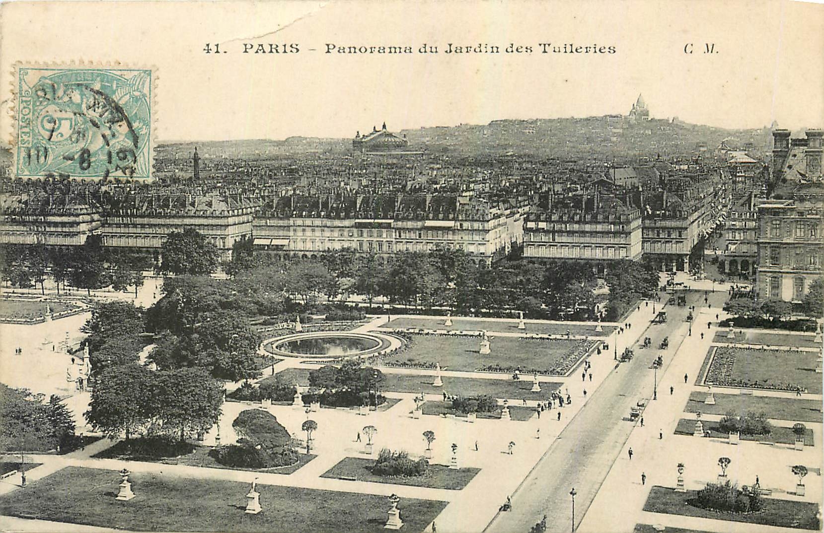CPA Paris Panorama du Jardin des Tuileries 