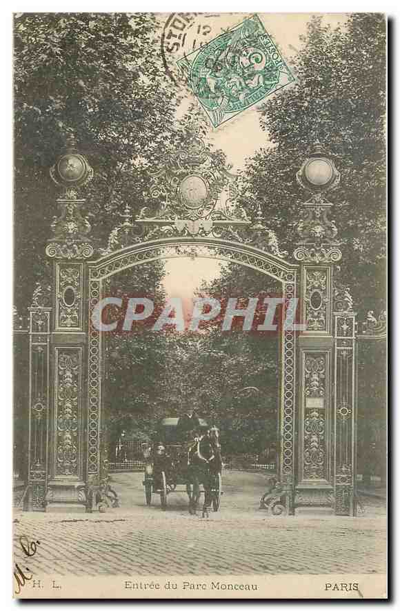 CPA Entree du Parc Monceau Paris 