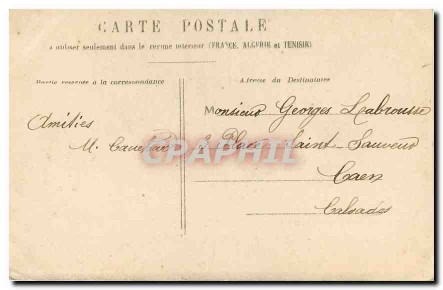 CPA Entree du Parc Monceau Paris  — Rückseite