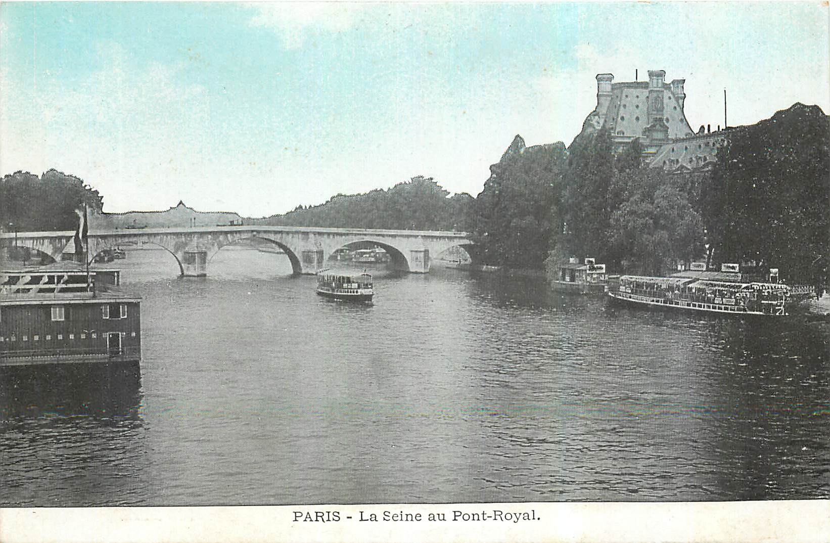 CPA Paris La Seine au Pont Royal 