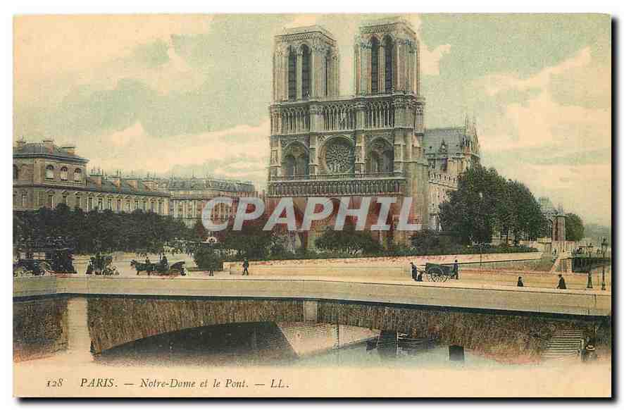 CPA Paris Notre Dame et le Pont 