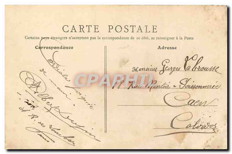 CPA Paris Avenue des Champs Elysees  — Rückseite