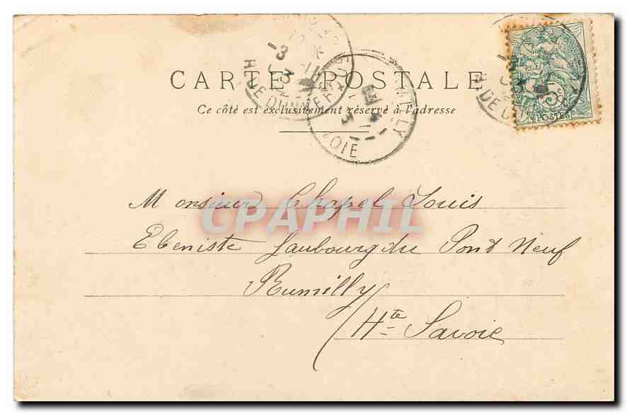 CPA Paris Chambre des Deputes  — Verso