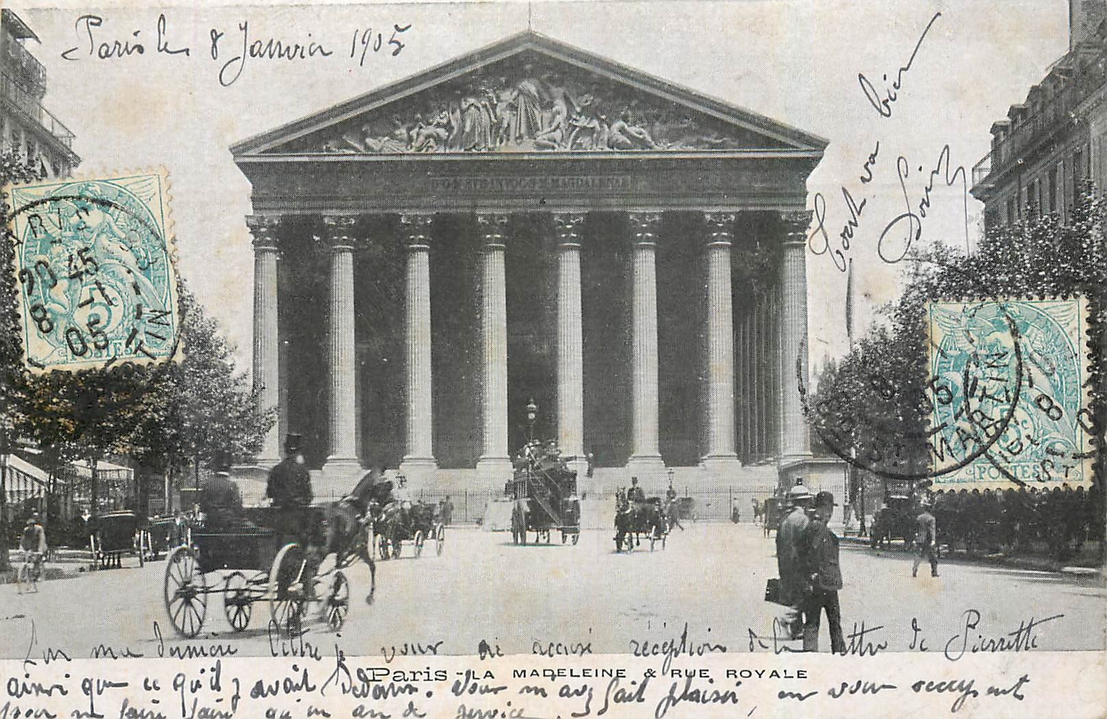 CPA Paris La Madeleine & Rue Royale 