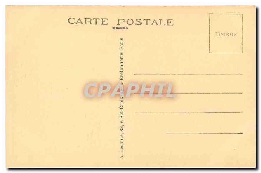 CPA Paris Arc de Triomphe du Carrousel  — Rückseite