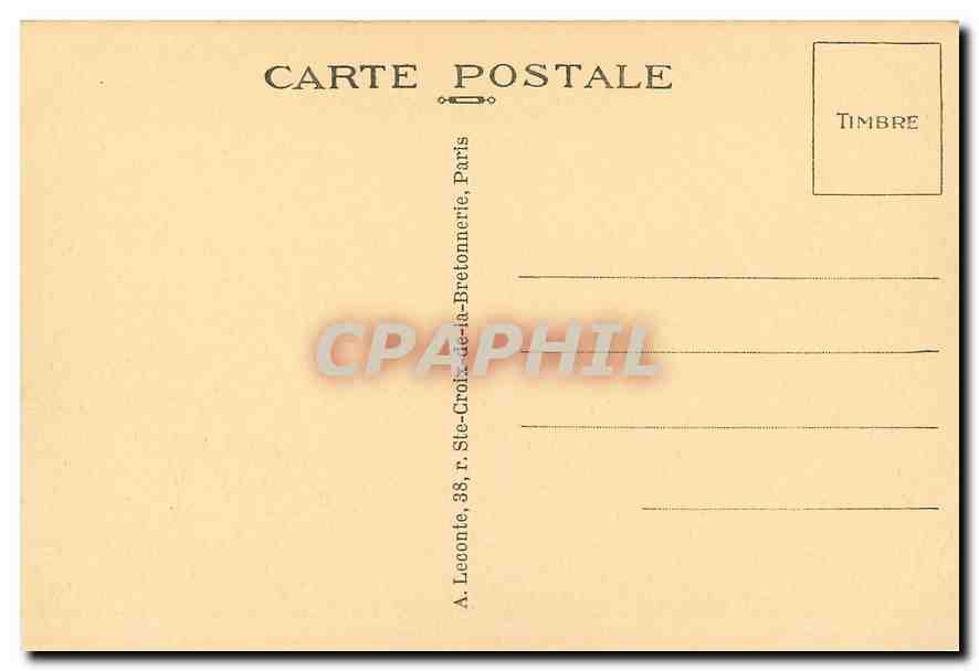 CPA Paris Conciergerie  — Rückseite