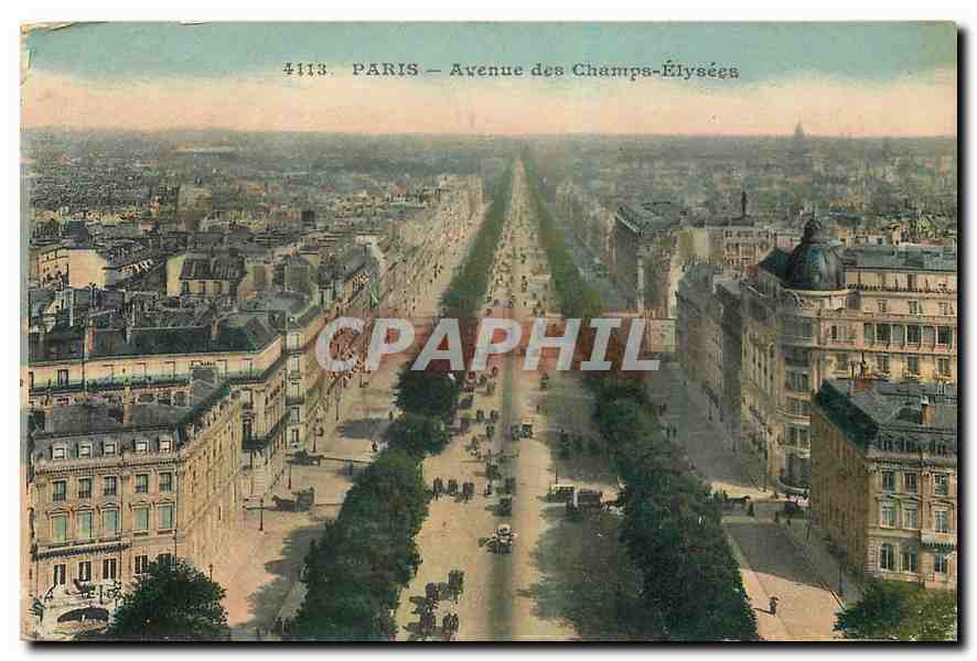 CPA Paris Avenue des champs Elysees 