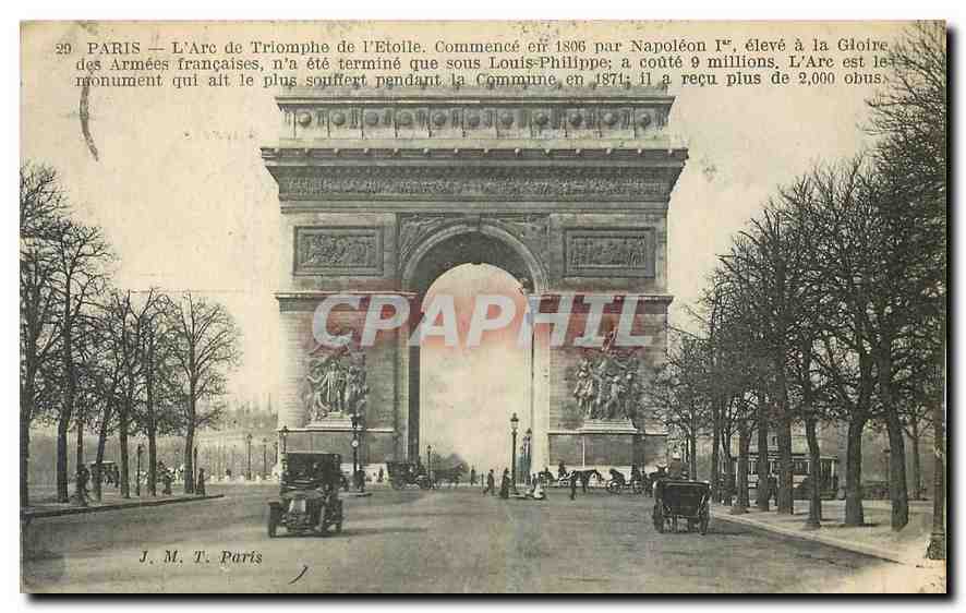CPA Paris L'Arc de Triomphe de l'Etoile 