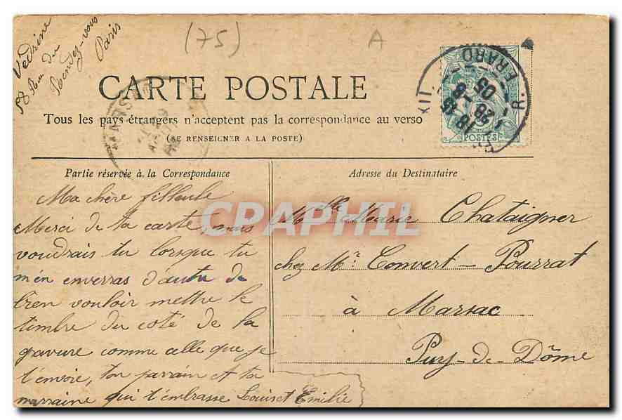 CPA Paris Saint Germain l'Auxerrois  — Verso