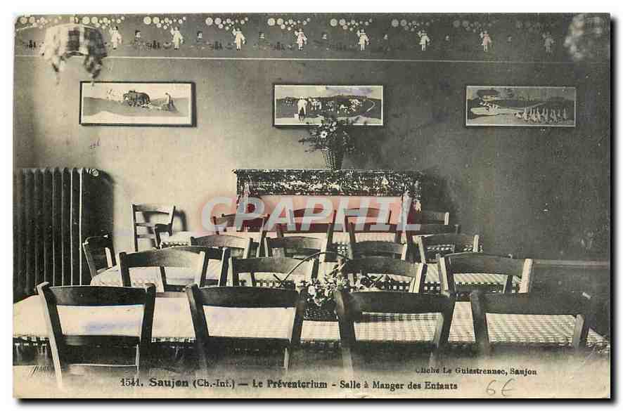 CPA Saujon Ch Inf Le Preventorium Salle a manger des Enfants 