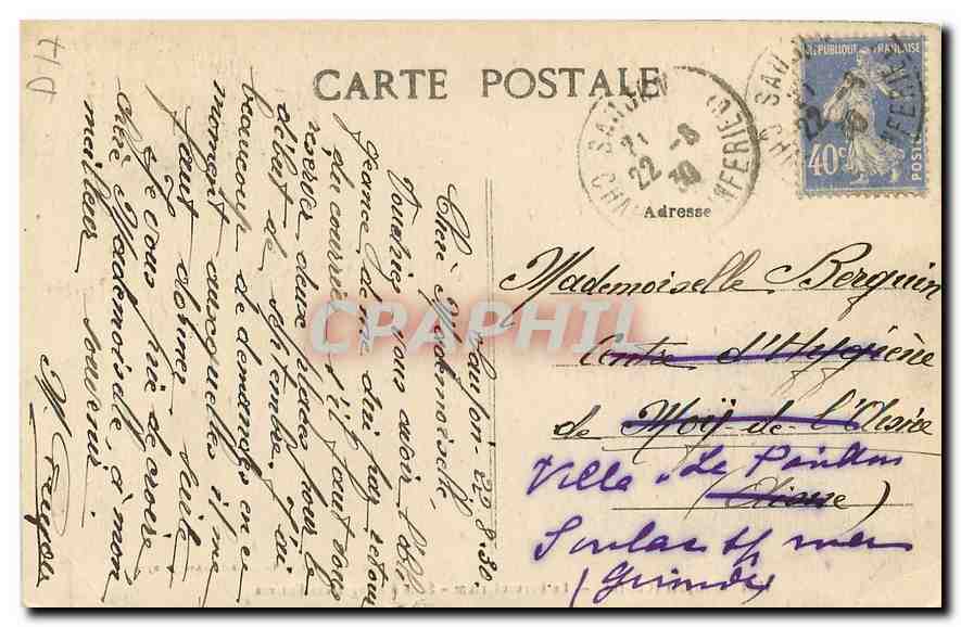 CPA Saujon Ch Inf Le Preventorium Salle a manger des Enfants  — Back
