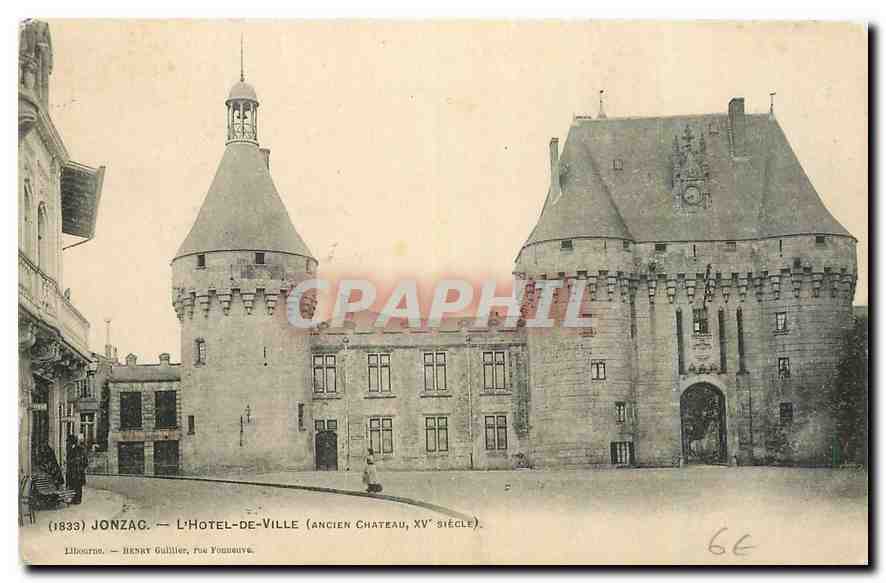 CPA Jonzac L'Hotel de Ville ancien Chateau 