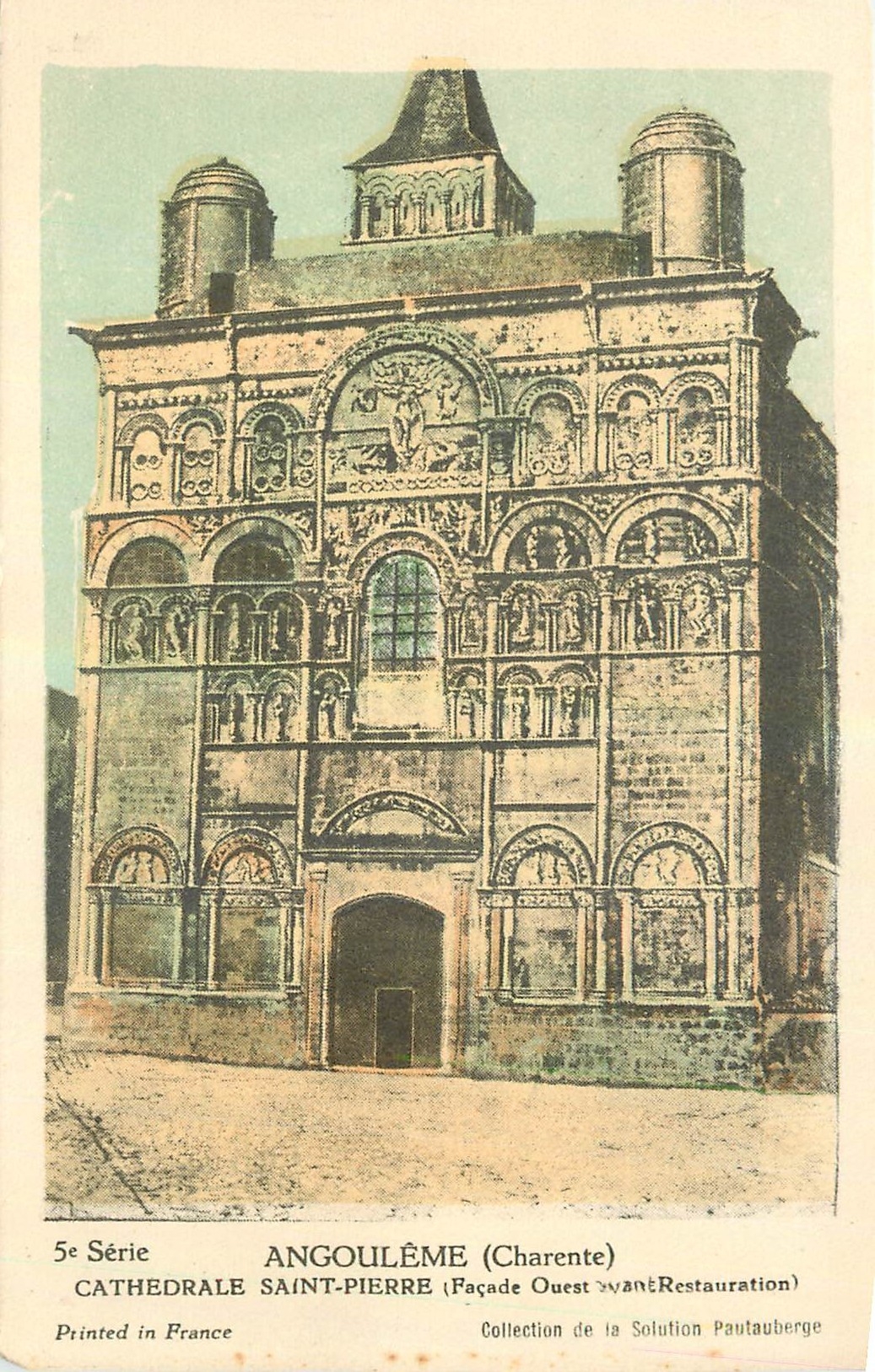 CPA Angouleme Charente Cathedrale Saint Pierre Facade Ouest avant Restauration 