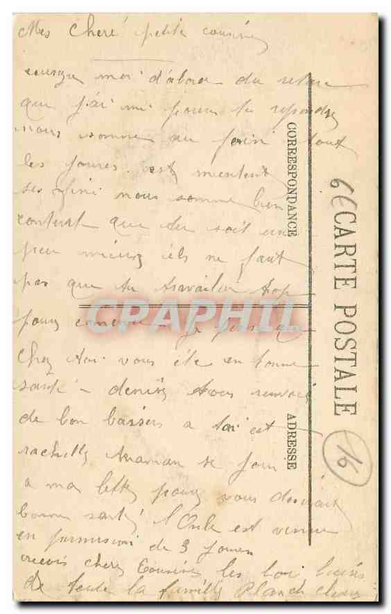 CPA Angouleme L'Hotel de Ville A la tricoteuse — Rückseite