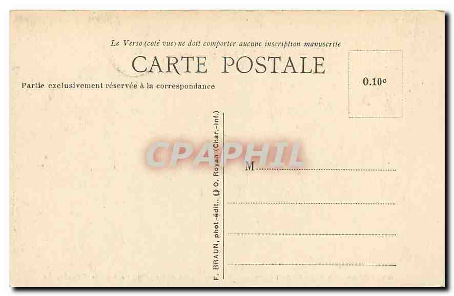 CPA Angouleme Arceau roman decorant le dessus de la porte principale de la cathedrale  — Rückseite