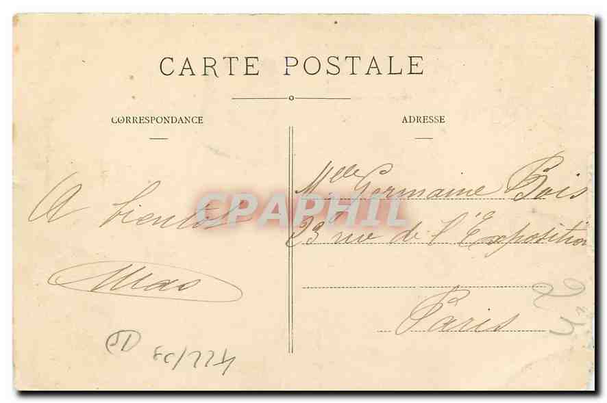 CPA Le cantal Pittoresque Thiezac Chaos de Tinet  — Rückseite