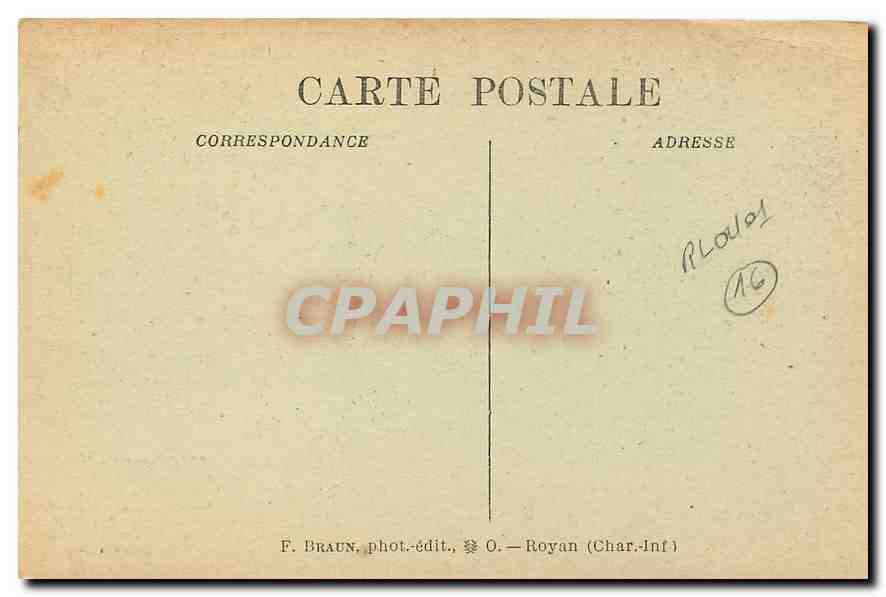 CPA Charente Angouleme Partie centrale de la facade Ouest de la cathedrale  — Rückseite