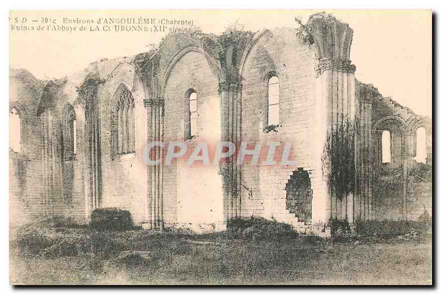 CPA Environs d'Angouleme Charente Ruines de l'Abbaye de la Couronne 
